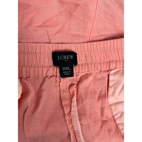 J .Crew Linen-Blend Drawstring Shorts Beach Pink Plus Size XXL Women’s - Picture 3 of 5